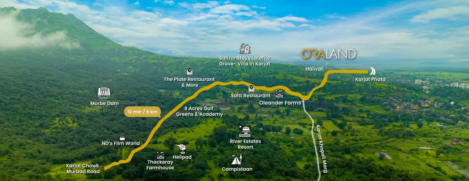 Ora land blubay karjat Location